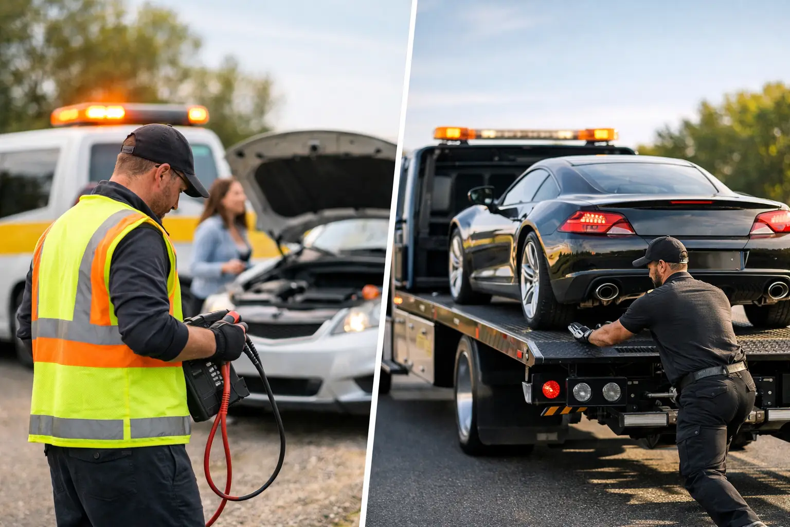 Roadside Assistance Versus Private Towing